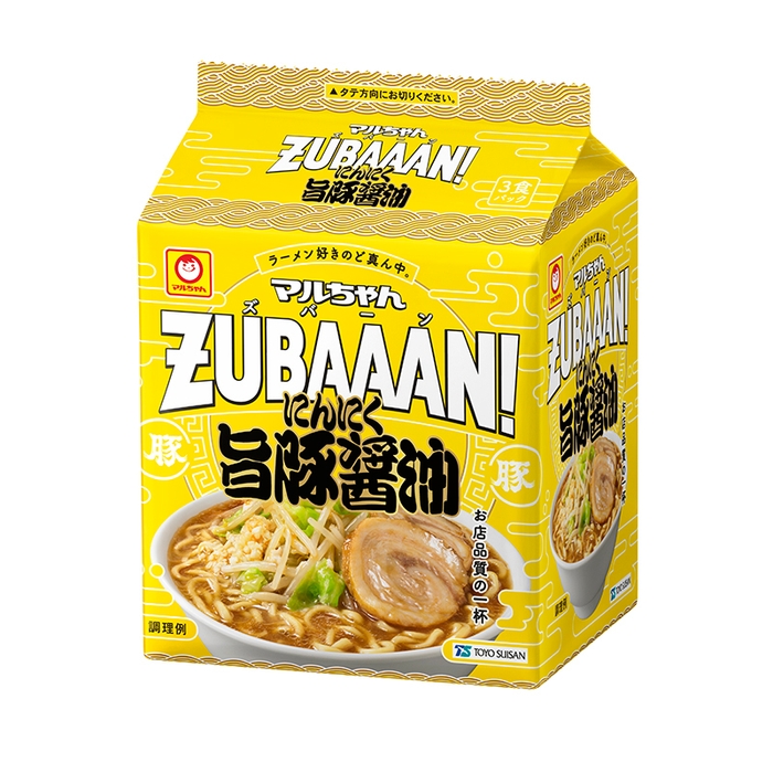 マルちゃんZUBAAAN!　にんにく旨豚醤油　3食パック