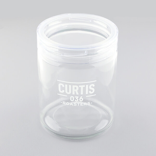 【NEW】「ガラス キャニスター M」価格：649円／サイズ：φ10×H13..4cm、約700ml