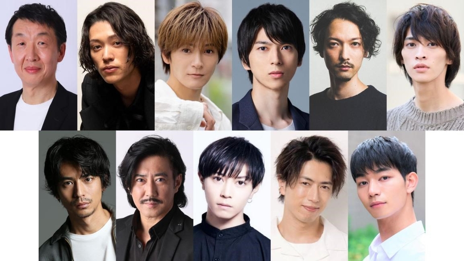 上段左より、朝倉伸二、安西慎太郎、上田堪大、小松準弥、永岡卓也、別府由来/下段左より、牧田哲也、水谷あつし、山田ジェームス武、横尾瑠尉、吉澤要人