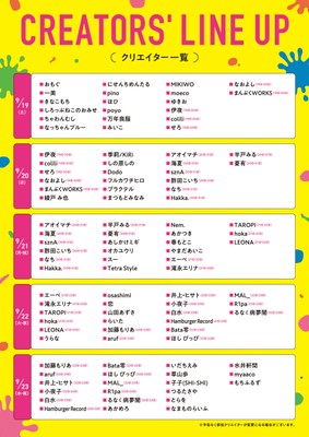 クリエイター一覧