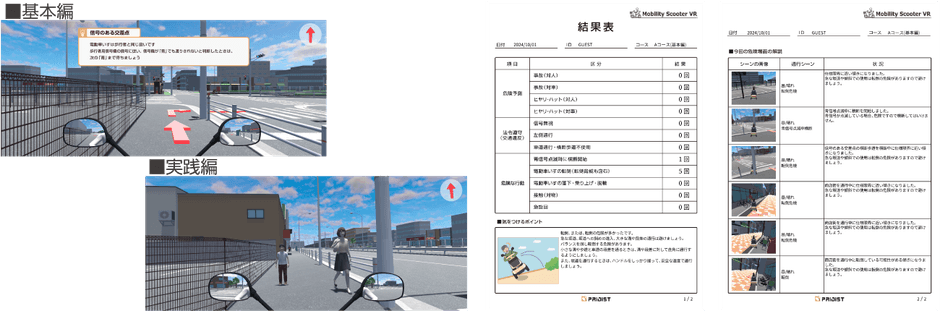 Mobility Scooter VR_基礎編実践編及び結果表