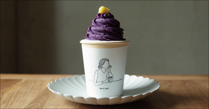 秋限定メニュー「紫芋のモンブラン」