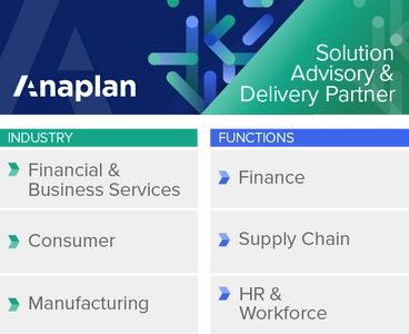 Anaplanの新しいパートナープログラム 「PartnerAccelerate」に参加　 日系企業パートナーで第1号となる、以下の専門性の認定を取得　 FUNCTION：Supply Chain, HR & Workforce, Finance　 INDUSTRY：Manufacturing , Consumer,  Financial & Business Services