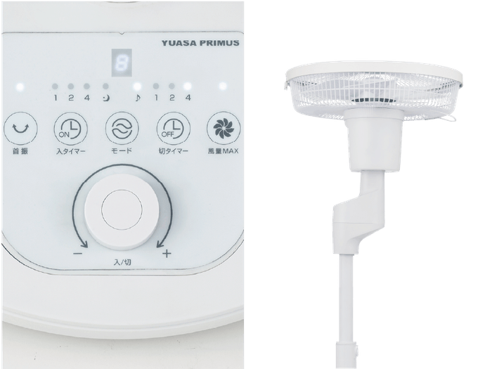 ダイヤル式風量調整DC扇風機