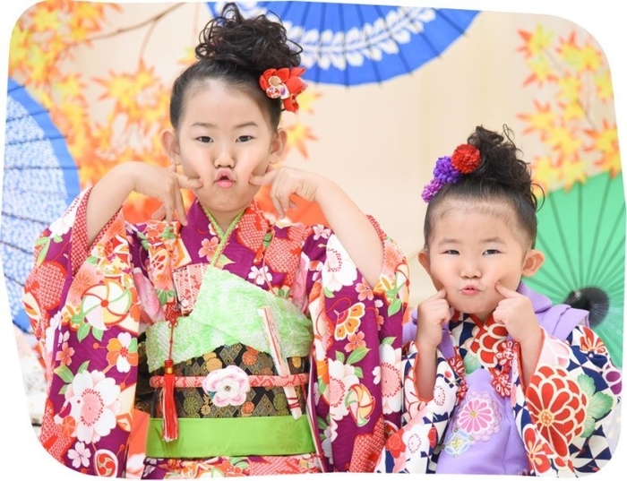姉妹で楽しい七五三