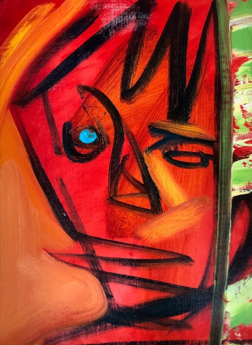 長谷川彰宏「Untitled」(2022) キャンバス、油彩 33.4×24.5cm