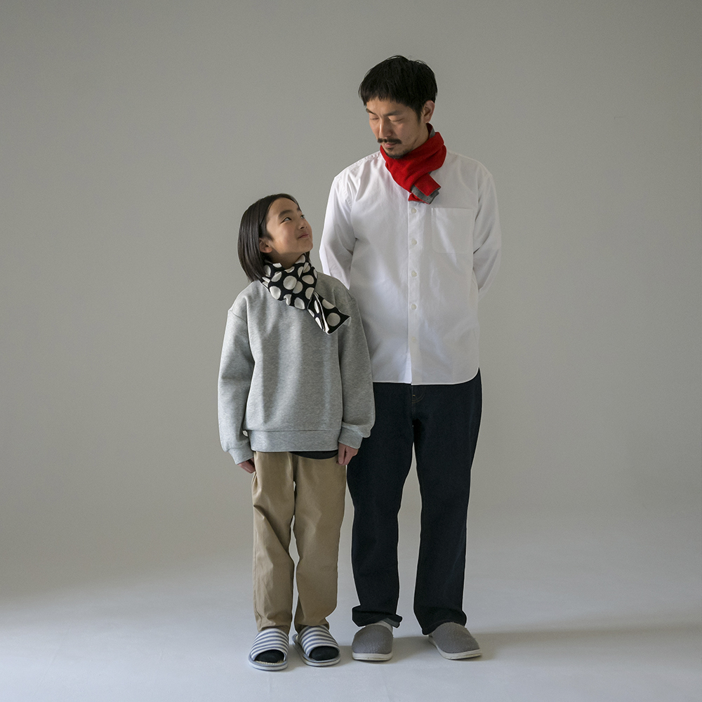 ちくちくしないマフラー with 親子