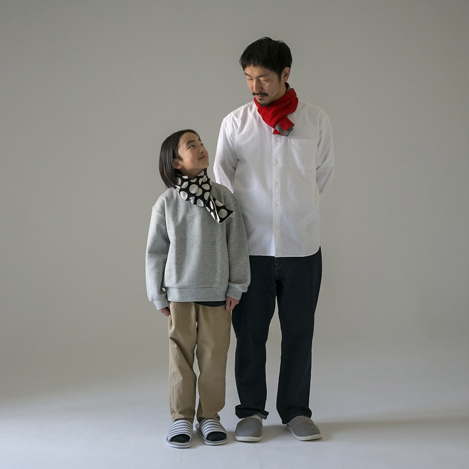 ちくちくしないマフラー with 親子