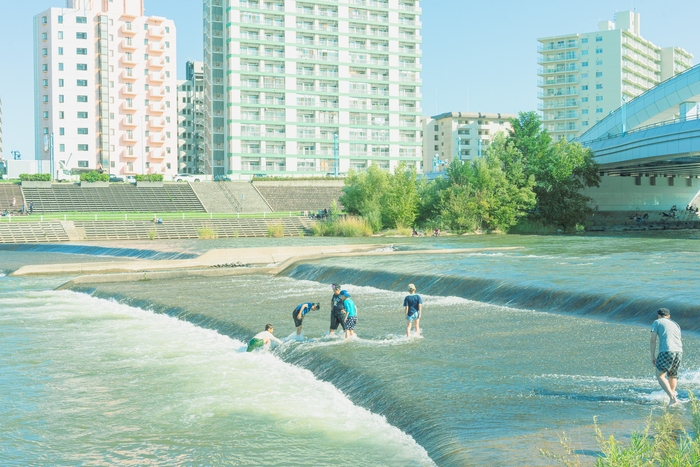 都会にありながら川と触れ合える豊平川