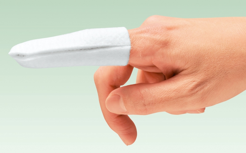 創傷面に合わせたカット例:指先