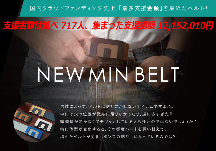 国内クラウドファンディング史上「最多支援金額」を集めたベルト！-min