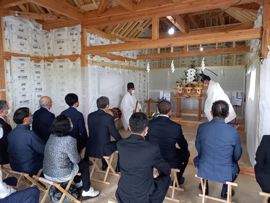 上棟祭の模様