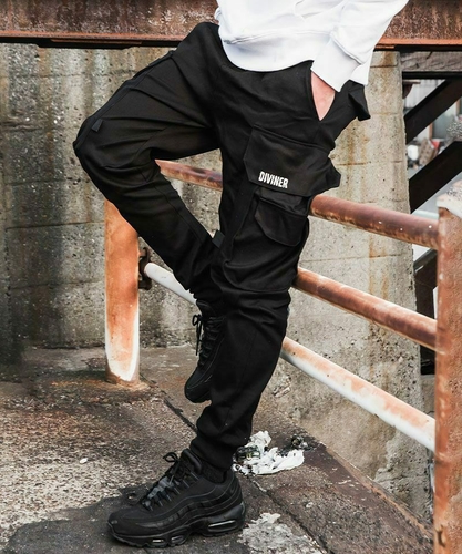Black Cargo jogger Pants