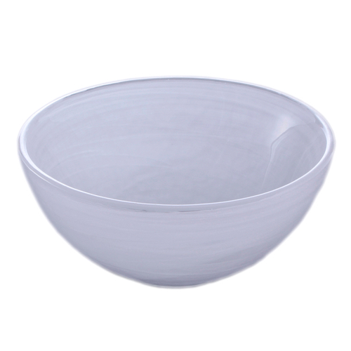 「Marble ガラス WH Bowl S」価格：319円／サイズ：Φ13×H5.5cm／容量：約280ml