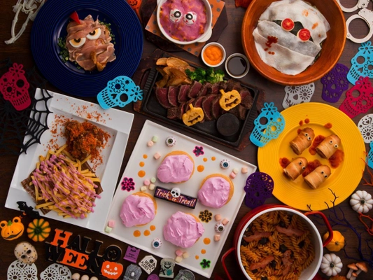 ミイラや目玉、紫モチーフの料理が全8品！ 2018ハロウィンパーティーは監獄レストラン ザ・ロックアップで！ オリジナルカクテル付 3,800円／10月31日(水)までの期間限定