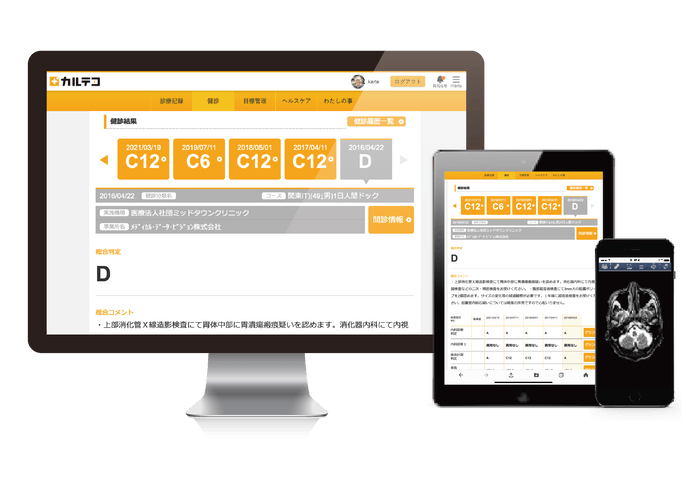 【カルテコ画面のイメージ】