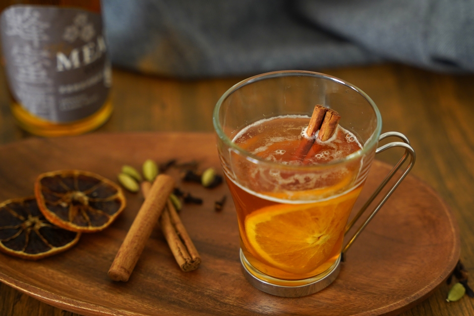 ・50℃くらいのお燗でホットミードに。 スパイスを入れてもGood