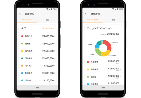 ※画像左：自分で作成したタグの一覧（例）、画像右：作成したタグを活用し作成できるMy ポートフォリオ（例）