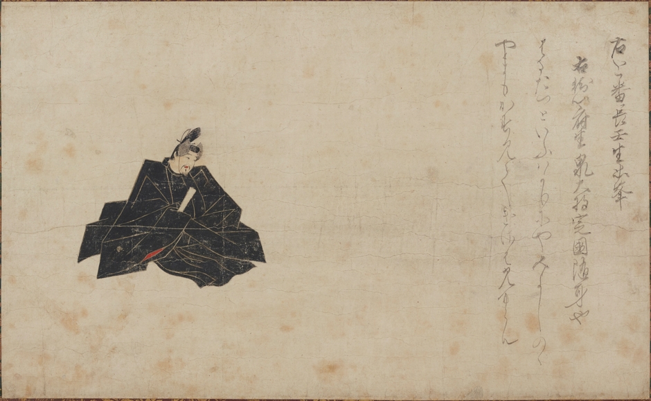 重要文化財　佐竹本三十六歌仙絵　壬生忠峯(部分)　鎌倉時代・13世紀　紙本着色　原操氏寄贈　東京国立博物館蔵　(※貸与予定作品)