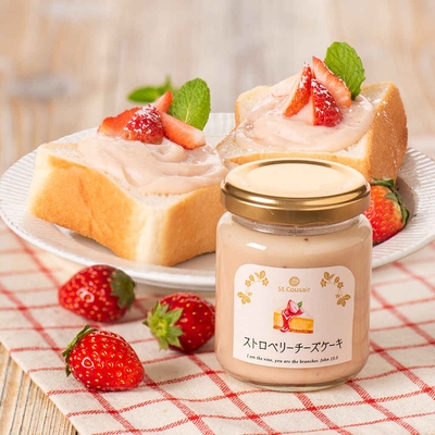 春らしいデザイン「季節限定 ストロベリーチーズケーキ」