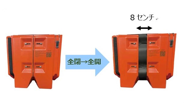 間口に合わせて最大8㎝までスライド調整が可能