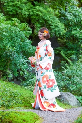人間国宝　木村 雨山「白椿」
