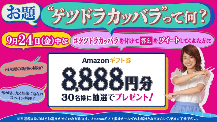 「ゲツドラカッバラ」」ってなんだ？ カンテレが謎の言葉でプレゼントキャンペーンを実施！