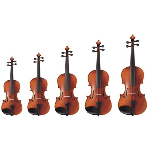 お子様の成長に合わせて各種分数バイオリンも取り揃えています。