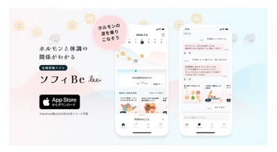 ユニ・チャーム「ソフィ」から、『ホルモンと体調の関係がわかる 生理管理アプリソフィBe』のサービス開始