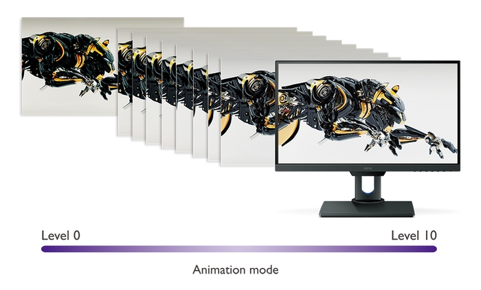 10段階調整のアニメーション(デザイン)モード