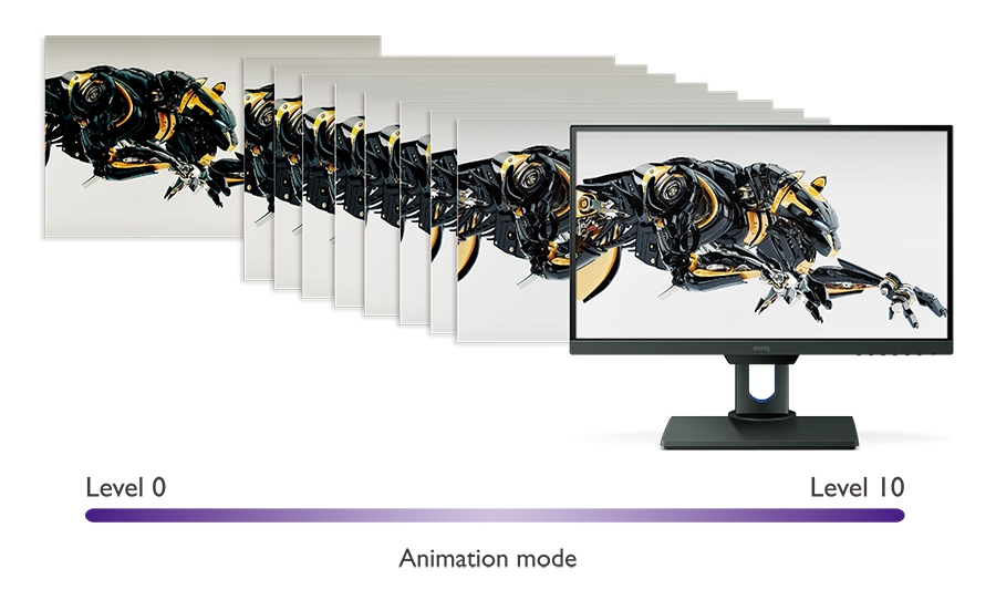 10段階調整のアニメーション(デザイン)モード