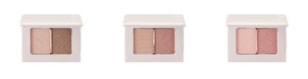 左から 01 ベーシック ブラウン、02 ローズ ヘイズ、03バニー ピーチ