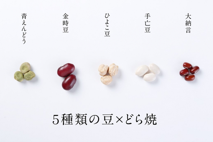 ５種類の豆×どら焼