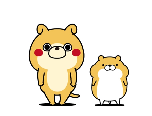 左:きゃんたろ、右:はむきゃん