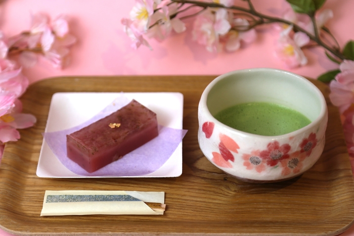 お茶会SET“春～さくら羊羹”／西条園 抹茶カフェ