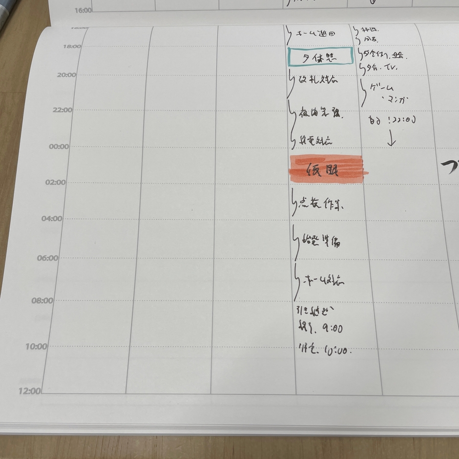 7Days版　記入例その3
