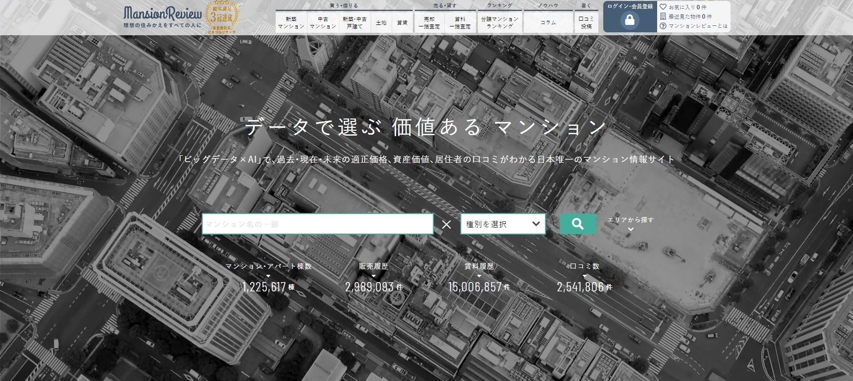 「マンションレビュー」2022年8月 全国市区町村 中古マンション価格/騰落率ランキング100を発表