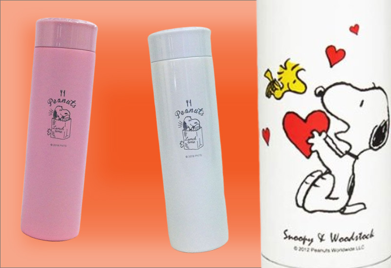さむーい日にも保温もバッチリ！大人カワイイスヌーピーステンレスボトルで外でもうちカフェ気分♪