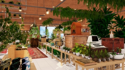 観葉植物エリア(イメージ)