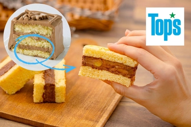 【Top's】看板商品チョコレートケーキをヒントに商品化、 ワンハンドでパクっと食べる「ケーキサンド」3月19日発売