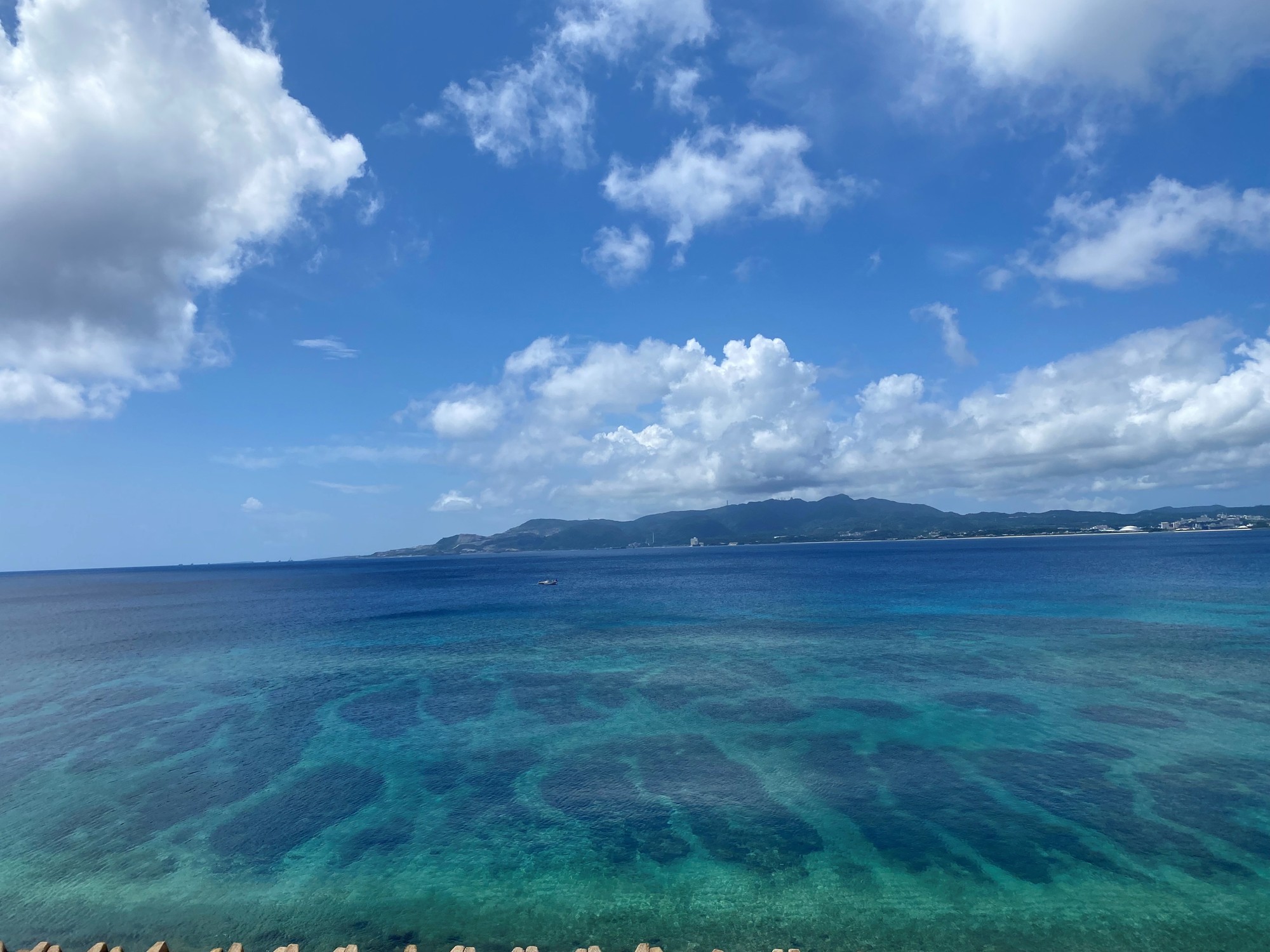 許田から望む、名護湾の風景