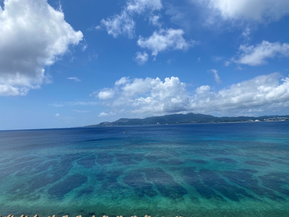 許田から望む、名護湾の風景