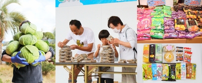 2025年GWイベントイメージ(キャベツ抱きかかえ放題、板こんにゃく積み上げ大会、こんにゃくミニゼリー、オリジナルお菓子試食販売)
