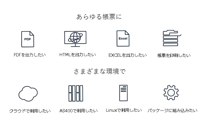 あらゆる帳票に、さまざまな環境で　