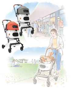 折りたたみ簡単でコンパクト！ ペットに快適な空間を提供するペットカート 「nicollka(ニコルカ)」12月15日に新発売