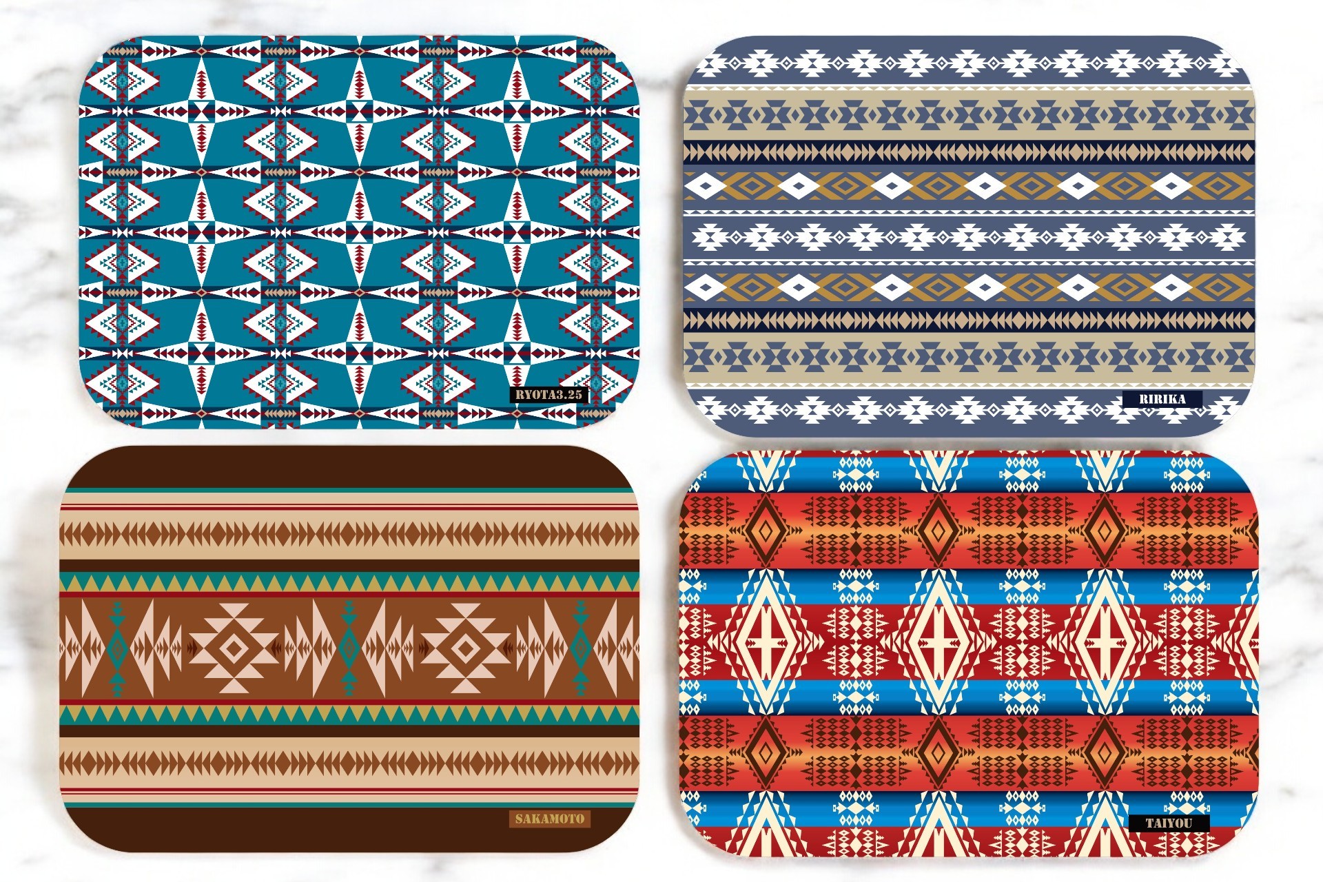 あたたかフランネル生地使用！名入れネイティブ柄大判ブランケット – 2/27(金)～1週間限定セール