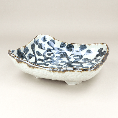 翔武窯 盛鉢長角型 20.5cm 手描きタコ唐草 1,680円(税込)
