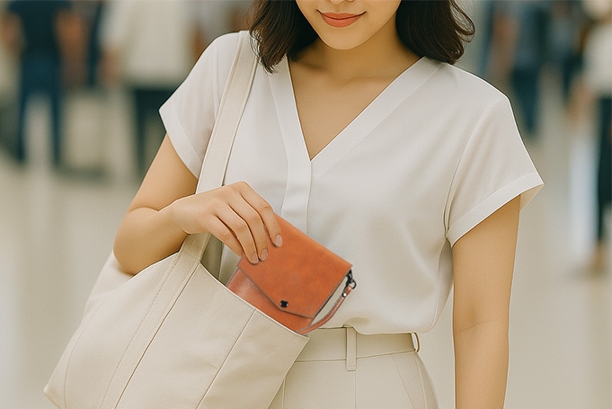 同時発売の「ちょうどいいストラップ」で繋いで、盗難・落下防止