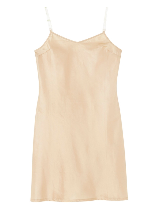 THE CLEAR STRAP INNER DRESS BEIGE 