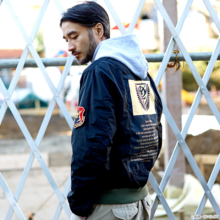 STRICT-G × ALPHA LIGHT MA-1『機動戦士ガンダム』一年戦争史 “ジオン軍”モデル(着用イメージ2)